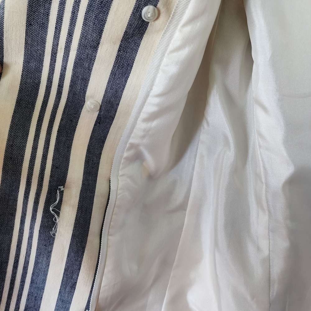 Veronica Beard Geneva Dickey Jacket In Ecru/indigo - Picture 7 of 8